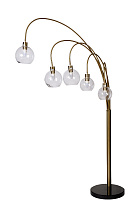 Торшер Grappolo латунь/стекло прозрачное