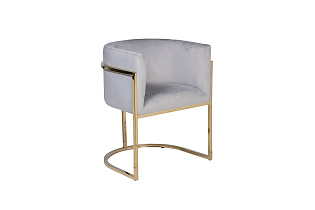 Кресло велюровое серо-голубое 2 (превью)