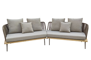 Диван Bayley угловой уличный серый