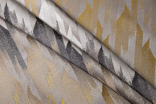 Ткань портьерная КАСКАДА (CASCADA) с золотым