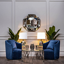 Стол журнальный с прозрачным стеклом (хром) 2 (превью)