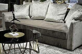 Диван Mores трехместный раскладной вельвет бежевый