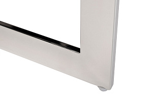 Стул велюровый светло-серый/хром