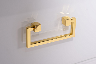 Комод с ящиками белый/золото