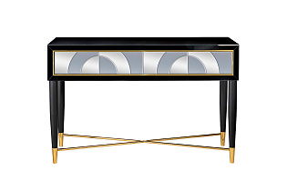 Консоль зеркальная с двумя ящиками