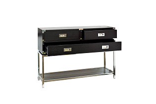 Консоль черная с ящиками