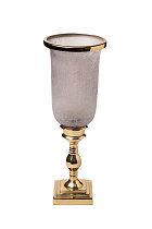 Подсвечник стеклянный дымчатый на подставке 1 (превью)