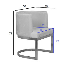 Стул на металлическом каркасе светло-бежевый