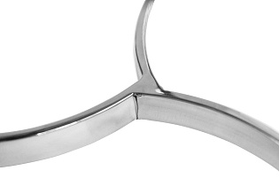 Журнальный столик круглый серебряный