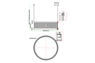 Люстра подвесная акрил/шампань