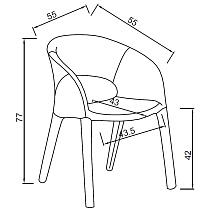 Стул обеденный экокожа бежевый 4 (превью)