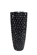 Кашпо жемчужно-черное