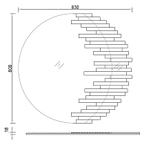 Зеркало круглое с декором