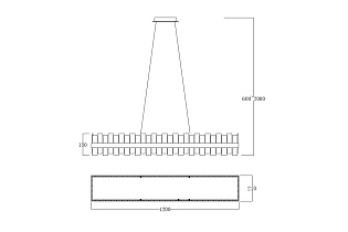 Люстра подвесная из рифленого стекла