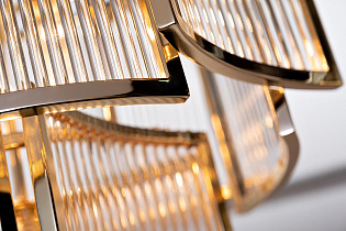 Светильник потолочный металлический золотой