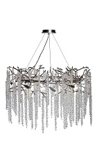 Люстра со стеклянными подвесками цвет серебро
