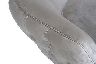 Кресло вращающееся светло-серое велюровое