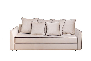 Диван Mores трехместный раскладной бежевый с кантом