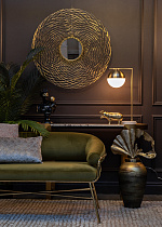 Лампа настольная с матовым плафоном, золото