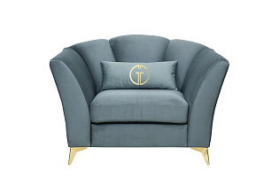 Кресло Аннет(Annette) велюровое бирюзовое