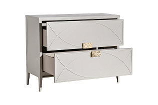 Комод с 2-мя ящиками бежевый