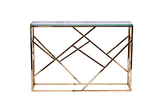 Консоль прозрачное стекло/золото