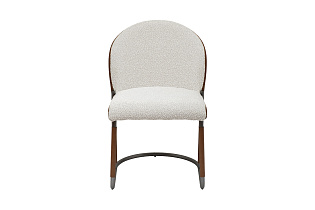 Стул обеденный букле кремовый/экокожа терракотовая