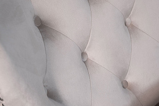 Кресло Римини(Rimini) велюровое светло-серое