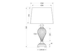 Лампа настольная (бежевый абажур)