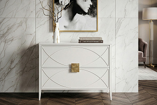 Комод с 2-мя ящиками бежевый