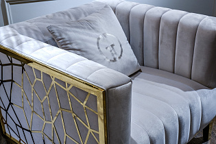 Кресло Базель (Basel) велюровое серое