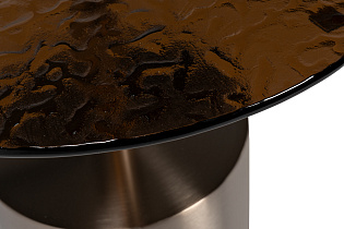 Столик журнальный с рельефным тонированным стеклом