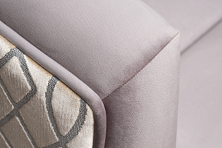 Диван Trevi трехместный раскладной с кантом серый 7 (превью)