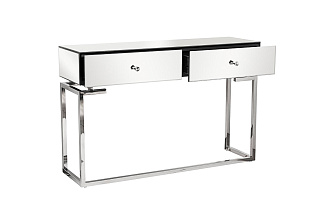 Консоль зеркальная с двумя ящиками