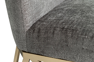 Стул шенилл серый/золото