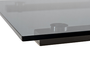 Столик журнальный приставной черное стекло