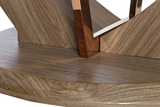 Стол обеденный со стеклом круглый