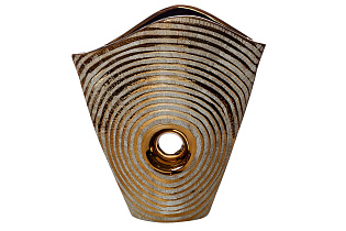 Ваза керамическая декоративная (золотая)