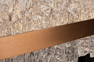 Люстра подвесная прямоугольная из рифленого стекла