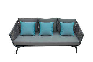 Диван Arial трехместный уличный серый