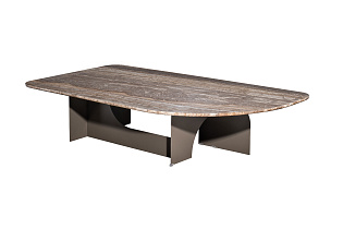 Стол журнальный Арка (Arco) травертин прямоугольный