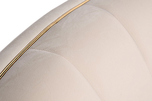 Диван двухместный велюровый бежевый с кантом