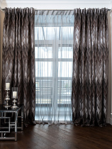 Портьера Каскад (Cascada) 275х260см серая