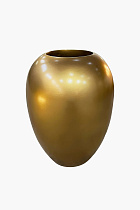 Кашпо низкое золотое