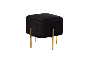 Пуф велюровый черный/золото 1 (превью)
