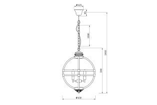 Светильник подвесной винтажный (хром)