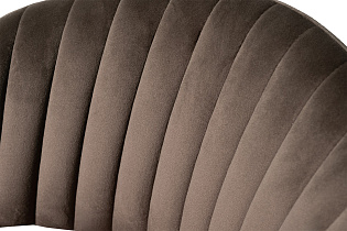 Стул обеденный велюровый темно-коричневый