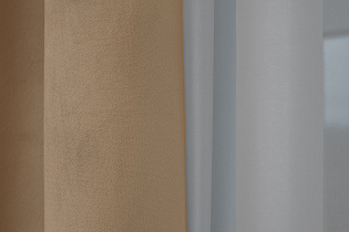 Портьера Силки (Silky) 275х260см димаут бежевая