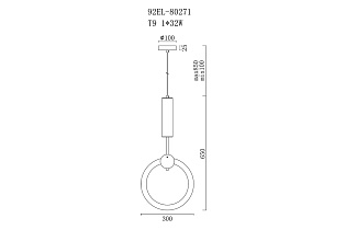 Светильник подвесной латунь