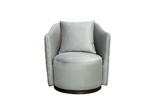 Кресло Verona вращающееся серый шеннил/бронза